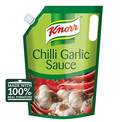 Knorr Chilli Garlic Sauce (4x4kg) - Knorr Chilli Garlic Sauce is made with real tomatoes and visible chilli flakes