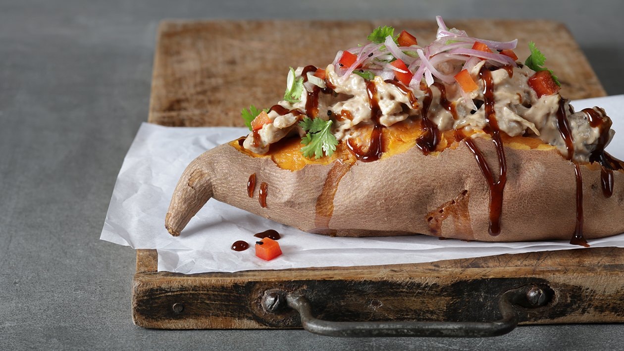 Barbecue Chicken Stuffed Sweet Potatoes – - Recipe