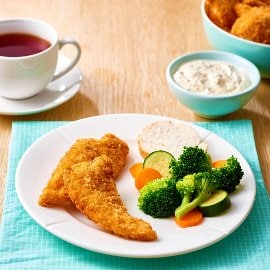 Crumbed Chicken Tenderloins with Lime Aioli Crumbed Chicken Tenderloins with Lime Aioli