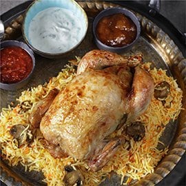 مشروم بریانی اِسٹفڈ چکن مشروم بریانی اِسٹفڈ چکن