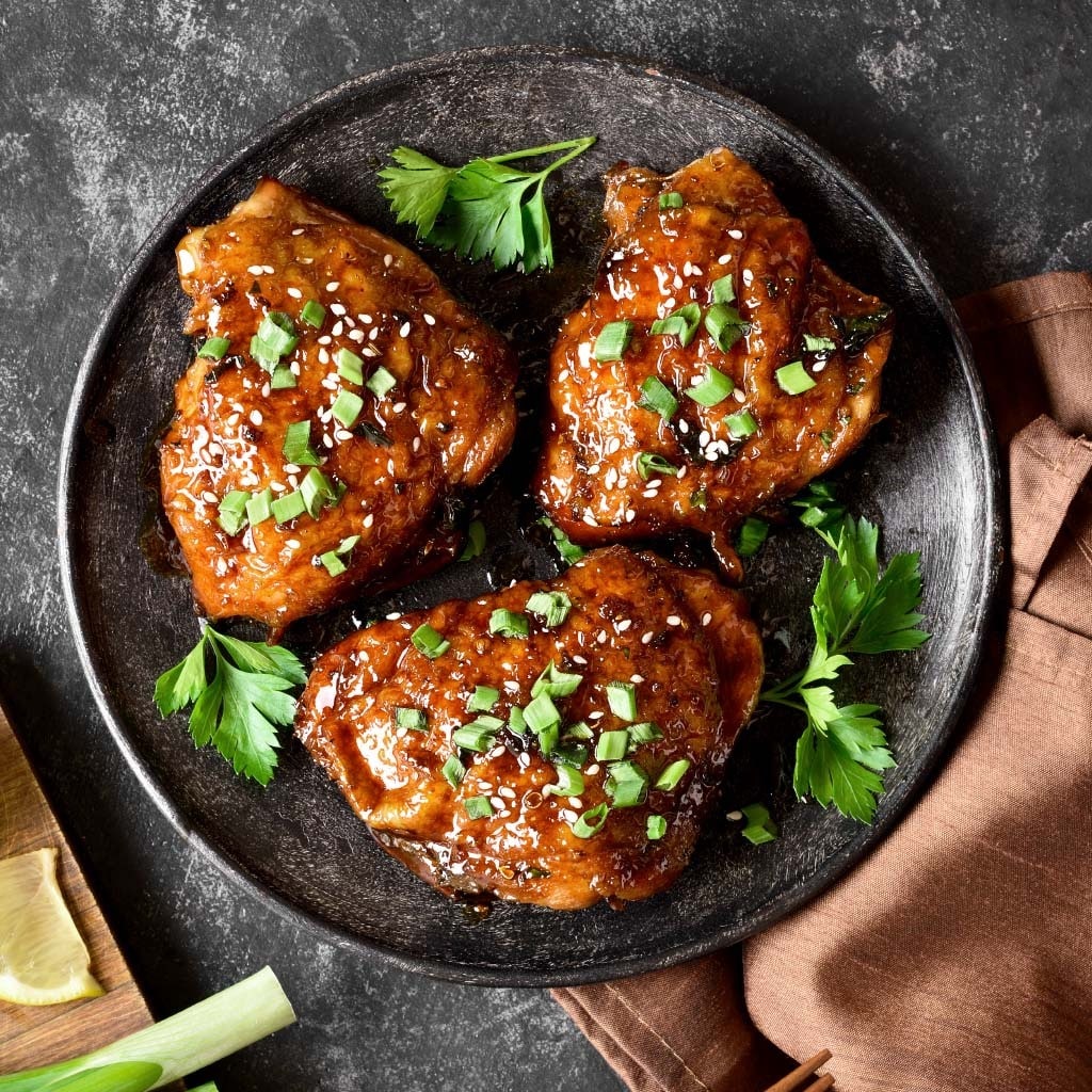 کرسپی فرائیڈ چکن سویا گارلک کے ساتھ