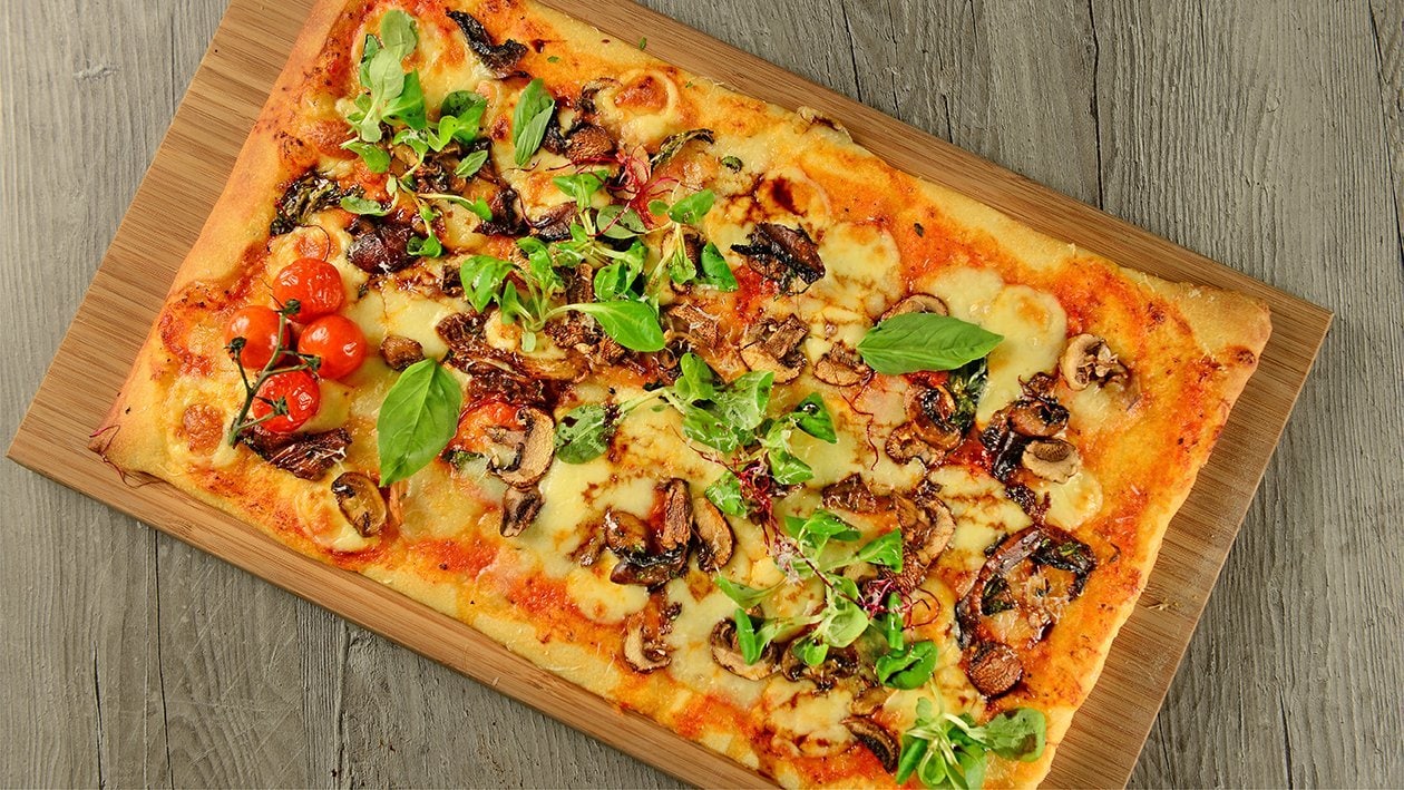 Mushroom, Caramelized Onion Pizza – - Recipe