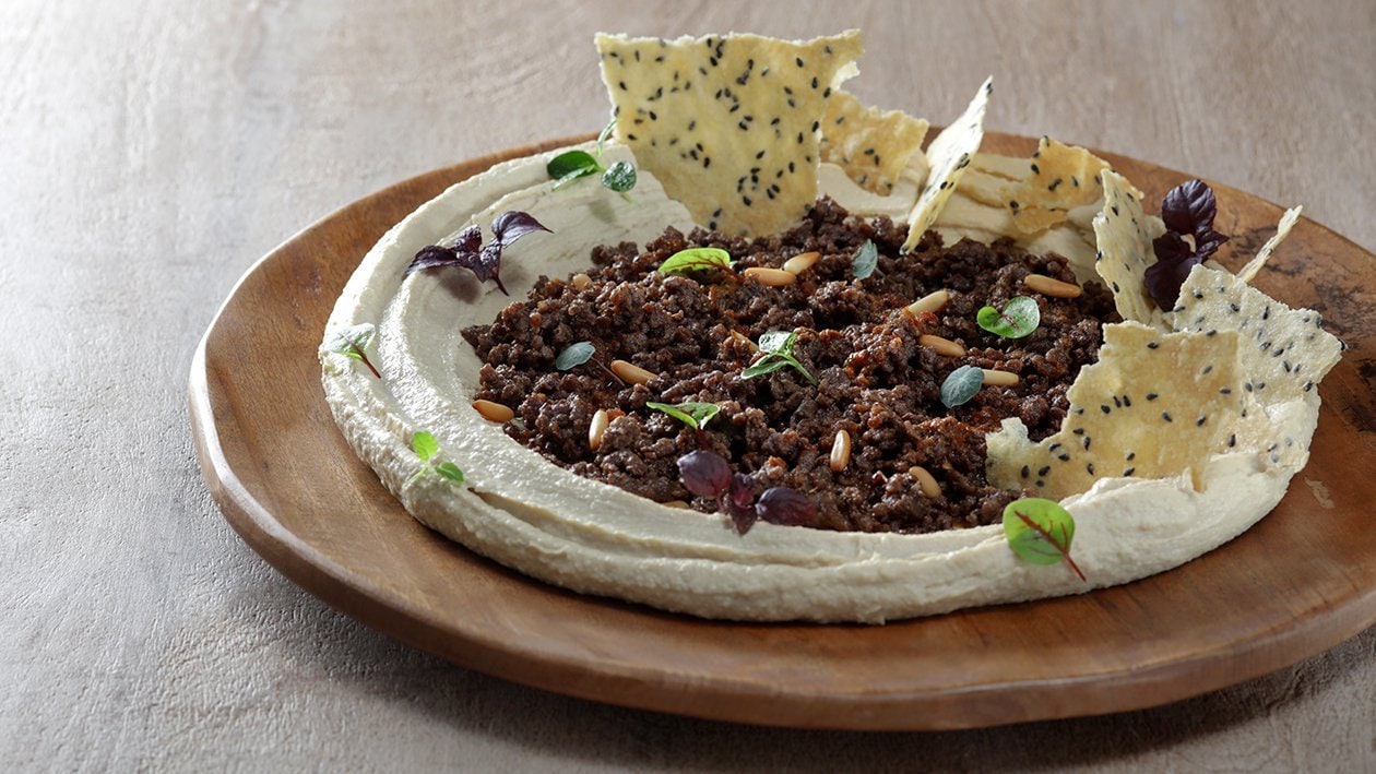 Coffee Scented Hummus with Lamb – - Recipe