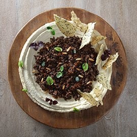 Coffee Scented Hummus with Lamb Coffee Scented Hummus with Lamb