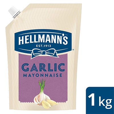 Hellmann’s Garlic Mayonnaise 12x1kg - Hellmann’s Garlic Mayonnaise delivers a well balanced garlic flavour that enhances the taste of your dishes.