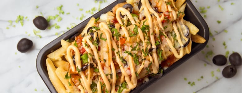 BBQ Chicken Pizza Fries