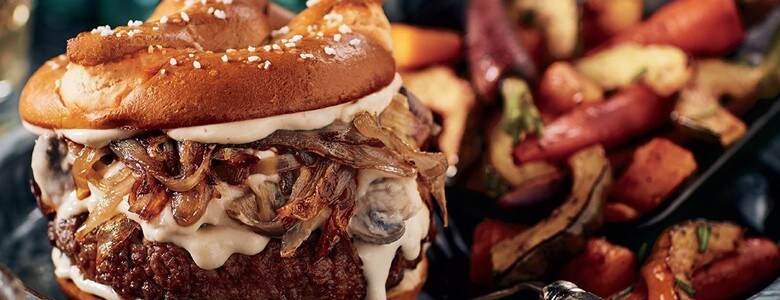 Burger with mayonnaise