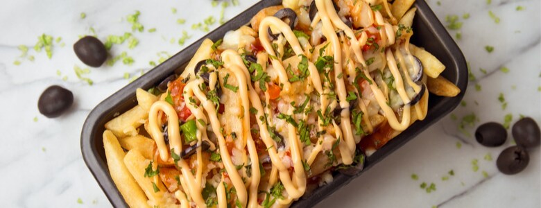 بار بی کیو چکن پیزا فرائز