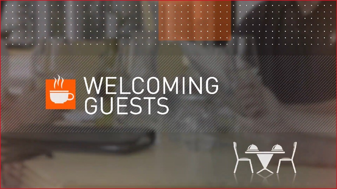 Welcoming guests